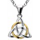 TRINITY KNOT & GOLD PLATE PENDANT